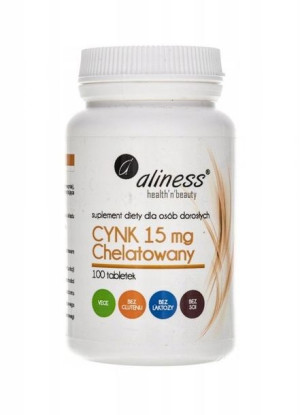 Aliness Cynk Chelatowany 15mg 100 Tabletek