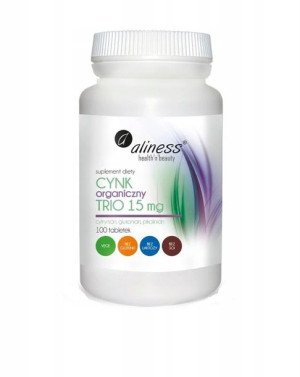 Aliness Cynk Organiczny Trio 15mg 100 Tab