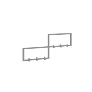 Metalowy wieszak ścienny Endi 80 cm SZARY MAT do przedpokoju korytarza loft