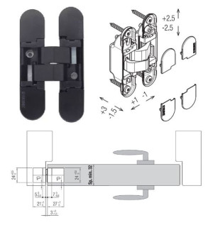ZAWIAS WPUSZCZANY K1019 Koblenz Czarny