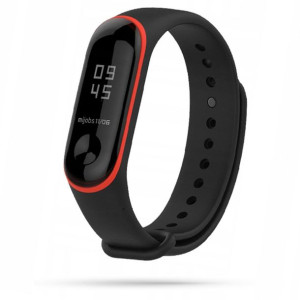 Tech-Protect SMOOTH XIAOMI MI BAND 3/4 BLACK/RED