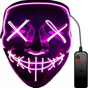 Maska Led Świecąca Ledowa Halloween Impreza Purge