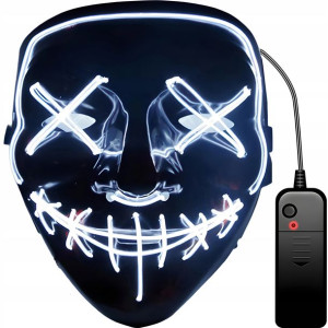 Maska Led Świecąca Ledowa Halloween Impreza Purge