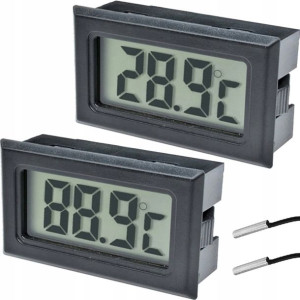 Termometr Elektroniczny Cyfrowy Sonda Zegar 2szt