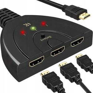 Switch Przełącznik Hdmi 3w1 Full Hd 4k Rozdzielacz