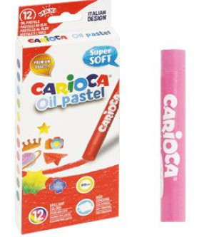 Zestaw - kredki pastele olejne 12 kolorów Carioca