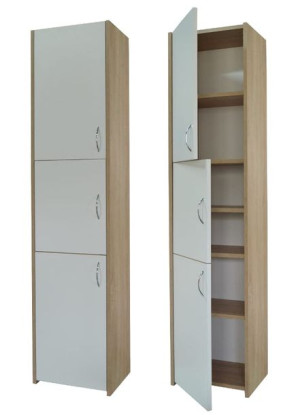 Słupek łazienkowy PAWEŁ 3D 40 cm dąb sonoma / biały