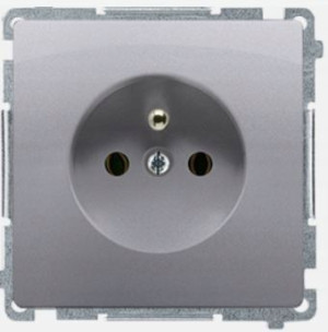 Gniazdo Elektryczne ścienny srebrny BMGZ1.01/21