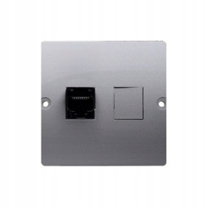 Gniazdo poj. RJ45 kat.5e stal inox BMF51.02/21