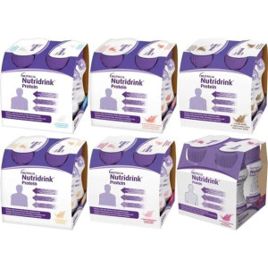 Nutridrink Protein, płyn, różne smaki, zestaw, 24x125 ml