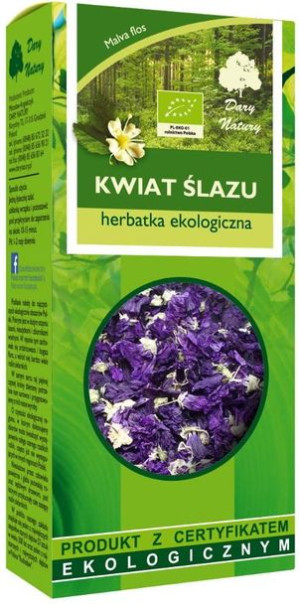 Ślaz kwiat Bio herbatka Ekologiczna 20 g Dary Natury