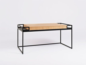 Biurko do biura Clark - w stylu Loft Dąb