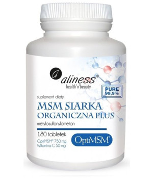 Aliness msm siarka organiczna plus wit c 180t