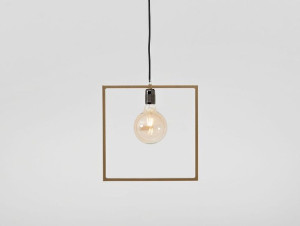 Złota Nowoczesna Lampa wisząca Quadrado