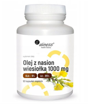 Aliness olej z wiesiołka 1000 mg 90 kaps GLA 9%