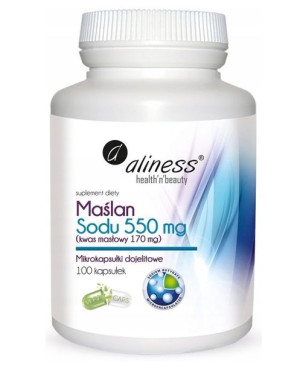 Aliness maślan sodu 550 mg kwas masłowy 170 mg 100