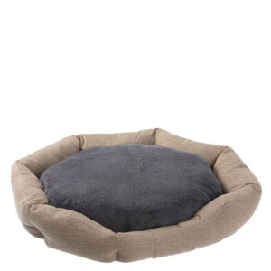 Petstuff Legowisko dla psa Octagon, 50 x 57 x 13 cm, beżowe