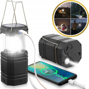 Wielofunkcyjna 3w1 Lampa Kempingowa Powerbank Led
