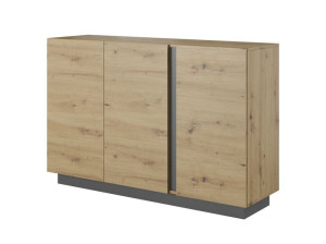 Pojemna Komoda z Półkami 138 cm ARLET DĄB ARTISAN