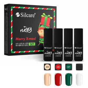 SILCARE Zestaw lakierów hybrydowych FLEXY X-MAS 4x4,5g