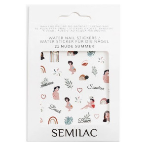 SEMILAC Naklejki wodne do paznokci Nude Summer 21