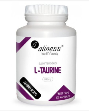 Aliness L-Taurine 800mg tauryna 100 kaps