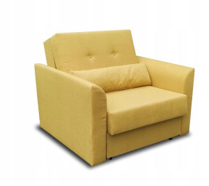 MINI I sofa żółty fotel rozkładany z pojemnikiem