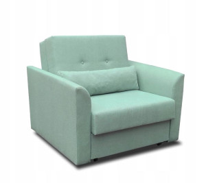 MINI I sofa seledyn fotel rozkładany z pojemnikiem
