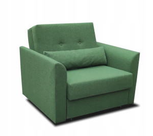 MINI I sofa zielony fotel rozkładany z pojemnikiem