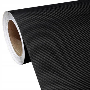 Okleina CZARNY CARBON 3D Folia Samochodowa Na Progi