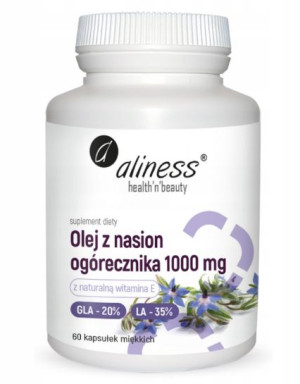 Aliness olej z nasion ogórecznika 1000 mg z wit E