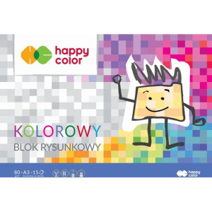 Blok rysunkowy kolor A3 80g. 15ark. HA 3708 3040-09 HAPPY COLOR