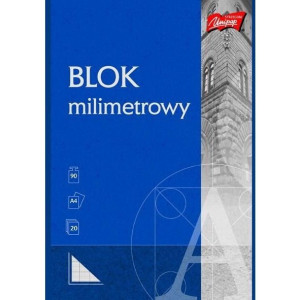 Blok milimetrowy A4 20 kartek UNIPAP