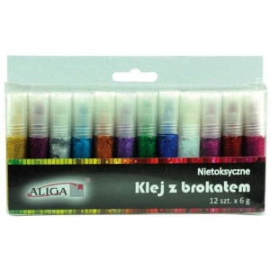 Klej z brokatem MT-6609 12kol.x6g. ALIGA