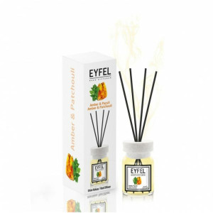 EYFEL dyfuzor zapachowy z patyczkami, BURSZTYN/PACZULA, 120 ml