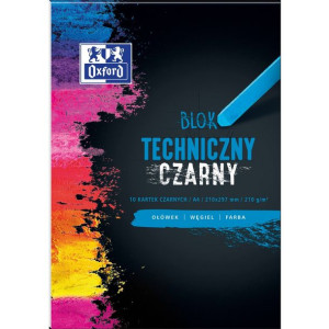 Blok techniczny A4 10k czarne kartki 210g. 400093231 OXFORD