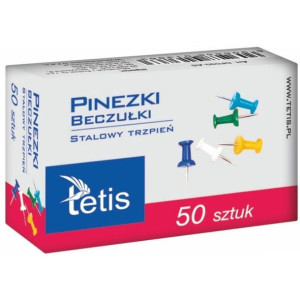Pinezki beczułki kolor (50szt) GP100-AB TETIS