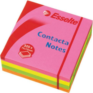 Bloczki samoprzylepne ESSELTE 75x75mm neon 320 kartek 83065