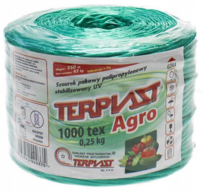 Terplast Agro SZNUREK ROLNICZY ogród szklarnia 250m ZIELONY