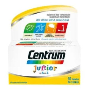 Centrum Junior, dla dzieci od 4 lat smak cytr-mal, tabletki do ssania 30szt