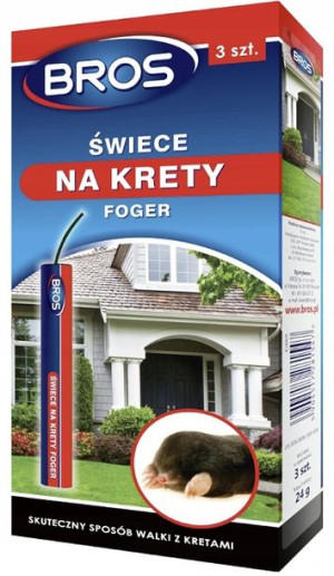 Bros Foger Świece Na Krety 3 Sztuki