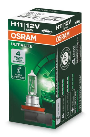 Żarówka H11 12v 55w 12v Osram Ultra Life Long Life
