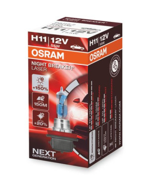 Żarówka H11 55w 12v Night Breaker Laser +150%