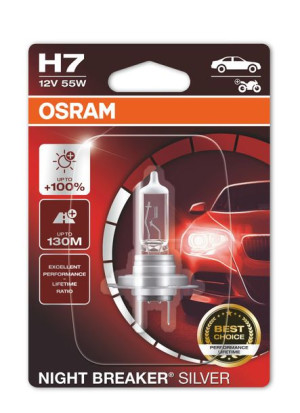 Żarówka H7 55w 12v Night Breaker Silver +100% Blister