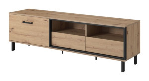 Szafka pod Telewizor  RTV 165 cm + Półka  NERO DĄB ARTISAN / ANTRACYT