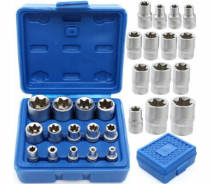Zestaw Nasadek Torx Wewnetrzny E4 E24 14szt Torxy