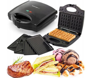 3w1 Toster Do Kanapek Grill Opiekacz Gofrownica