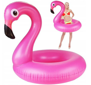 Flaming Koło Dmuchane Do Pływania Materac Moc 90cm