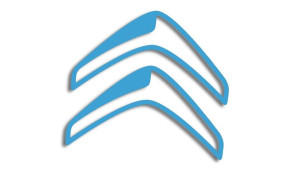 Wycinana naklejka CITROEN logo błękitna
