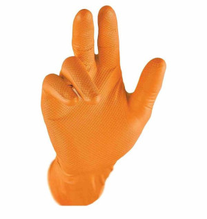 Rękawiczki Nitrylowe Grippaz 246 Orange 50 sztuk XL